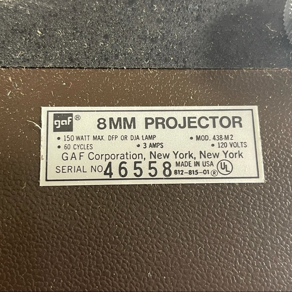 Vintage GAF 2388 Dual 8 Super 8mm Film Projector Model 438-M2 - Picture 3 of 12